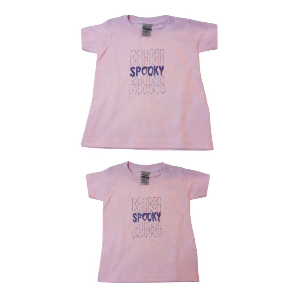 Mini Spooky Kids T-Shirt - Pink 2T